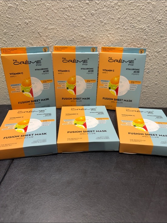 Other - Vitamin C + Hyaluronic Acid Fusion Sheet Mask — Orange & Light Blue